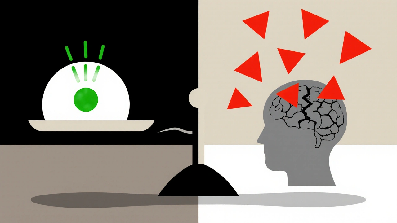 Scale imbalance showing leptin signal ignored by brain in abstract style