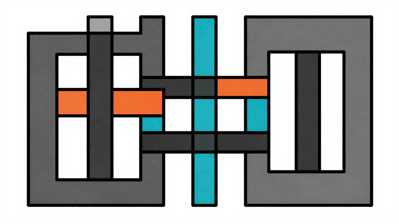Interlocking grey blocks symbolizing safe drug receptor interactions