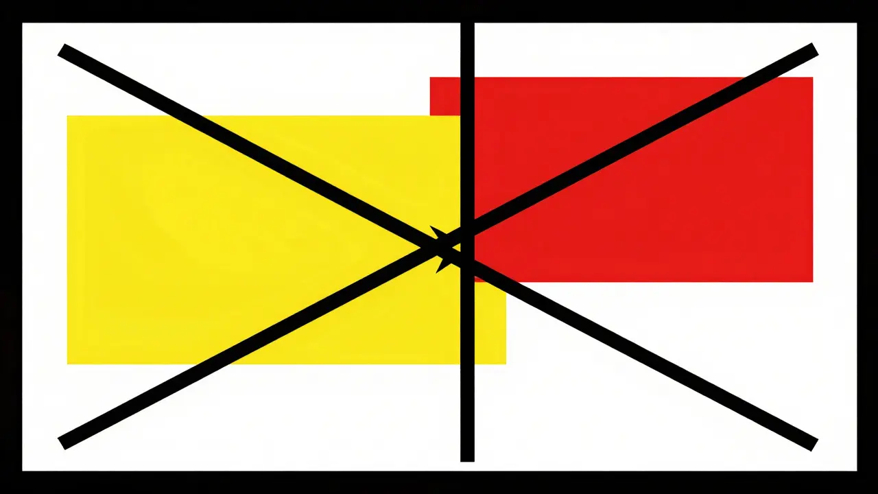 Abstract De Stijl art showing the balance between stomach protection and inflammation.